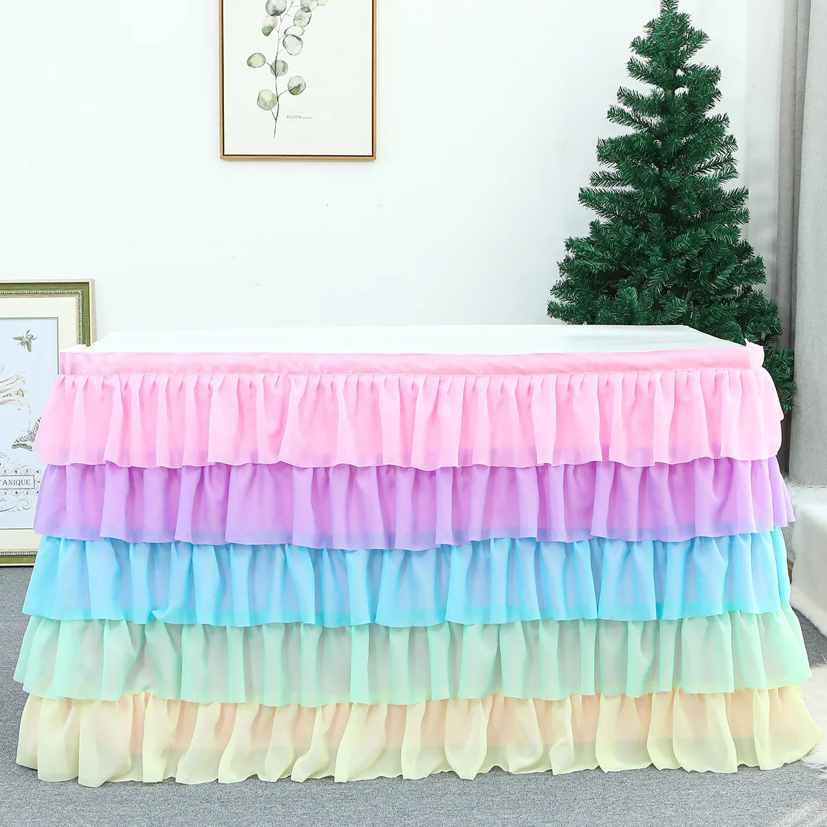 Tulle Fabric Wedding Party Tutu Tulle Table Skirt Cover