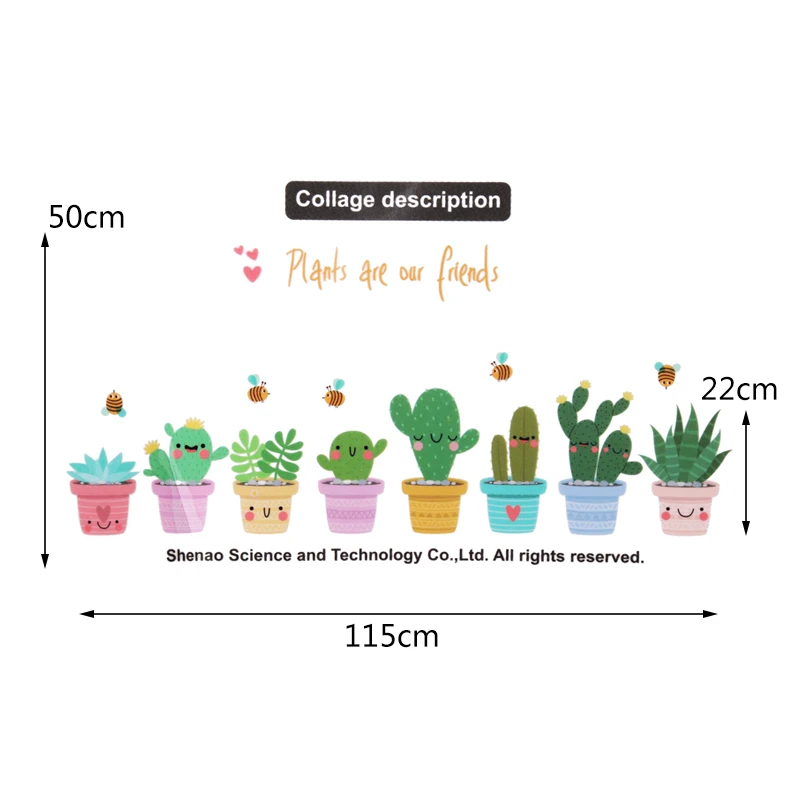 1 шт. тропические наклейки на стену DIY с растениями милые окна для дома гостиной