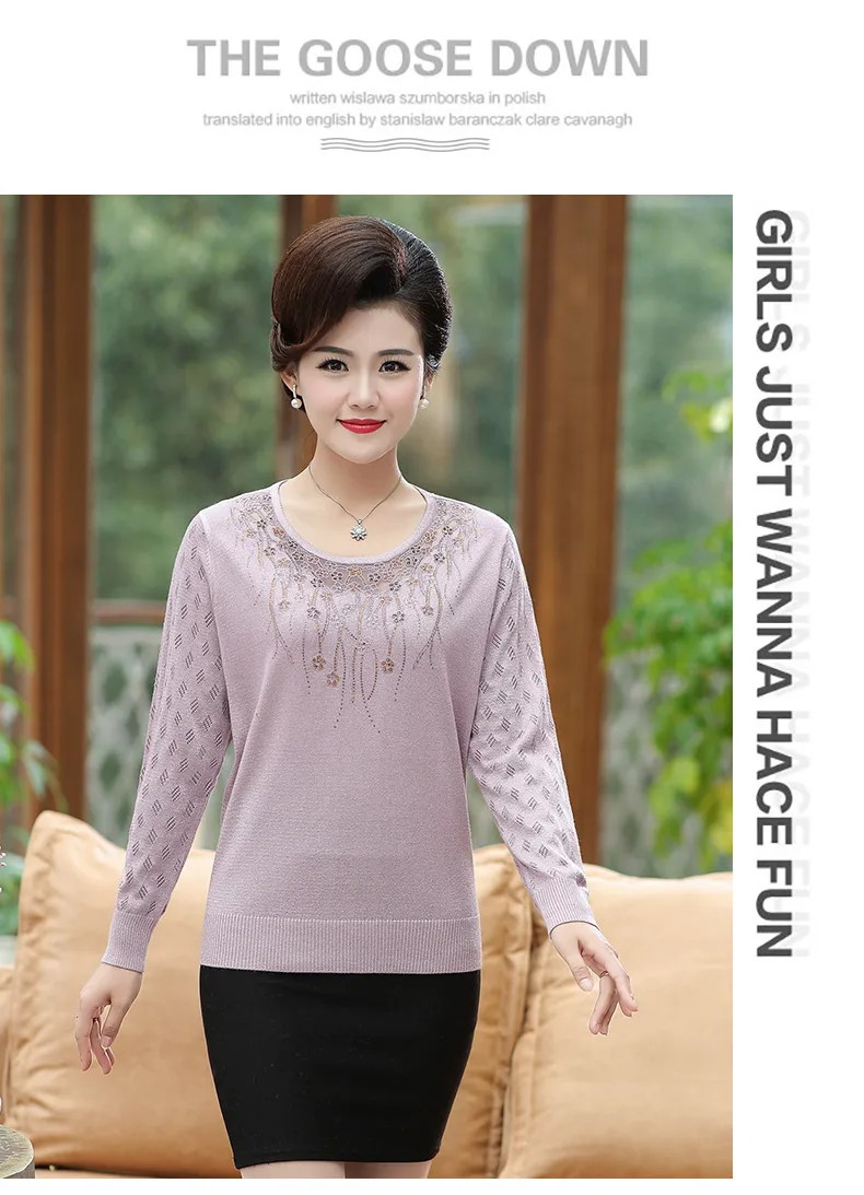 XJXKS Fashion embroidery cashmere knitted sweater women's pullover autumn winter new women's sweater bottoming shirt