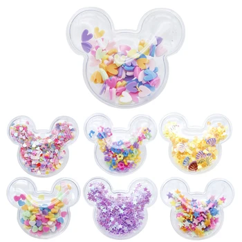 

10pcs 53*45mm Transparent Qucksand Shaker Bling Sequins Animal For DIY Headwear Hair Clip Bow Accessorie,1Yc10437