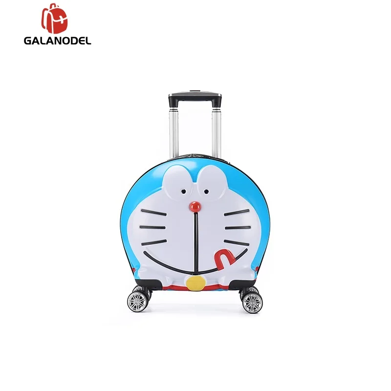 

GALANODEL Travel Belt Cartoon Robot Cat Bag High Quality Rolling Luggage 19 Inch Children Cabin Travel Bag Kids Suitcase Wheels