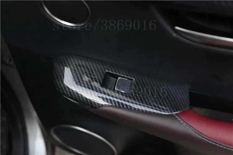 ABS Chrome Inner Car Door Armrest Window Lift Switch Button Protection Cover Trim For LEXUS NX200T NX300T