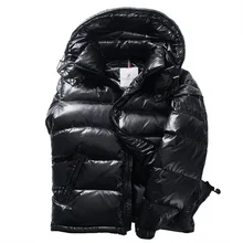 Новые пуховики и парки Для мужчин пуховик 90% парка-пуховик с утиным пухом, зимняя теплая для-30 градусов куртка длинные ветровки высокое вниз Содержание> 300g