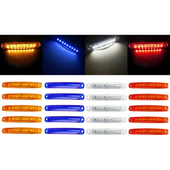 

20X Red/Amber/White/Blue Sealed 9-Led Side Marker Light For Truck Trailer Lorry Car Side Marker Light Car Turn Signal Lamp