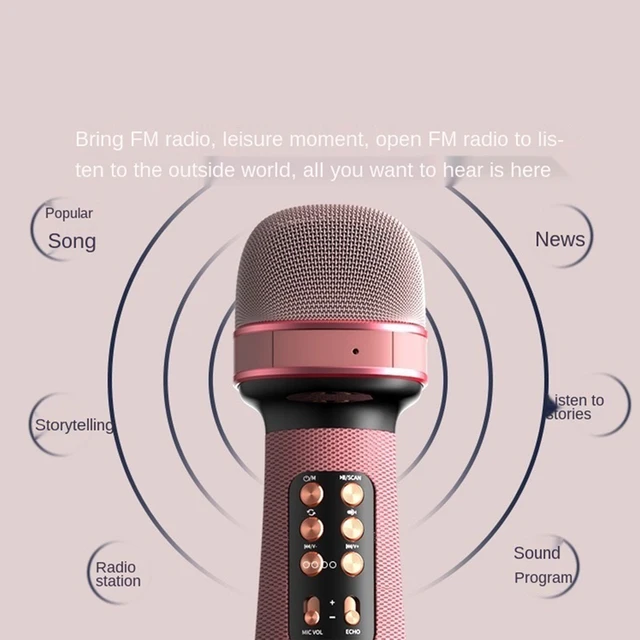 WS-898 karaoke bluetooth-microfone compatível handheld música sem fio  cantar mic para casa ktv ferramenta amigos presente - AliExpress