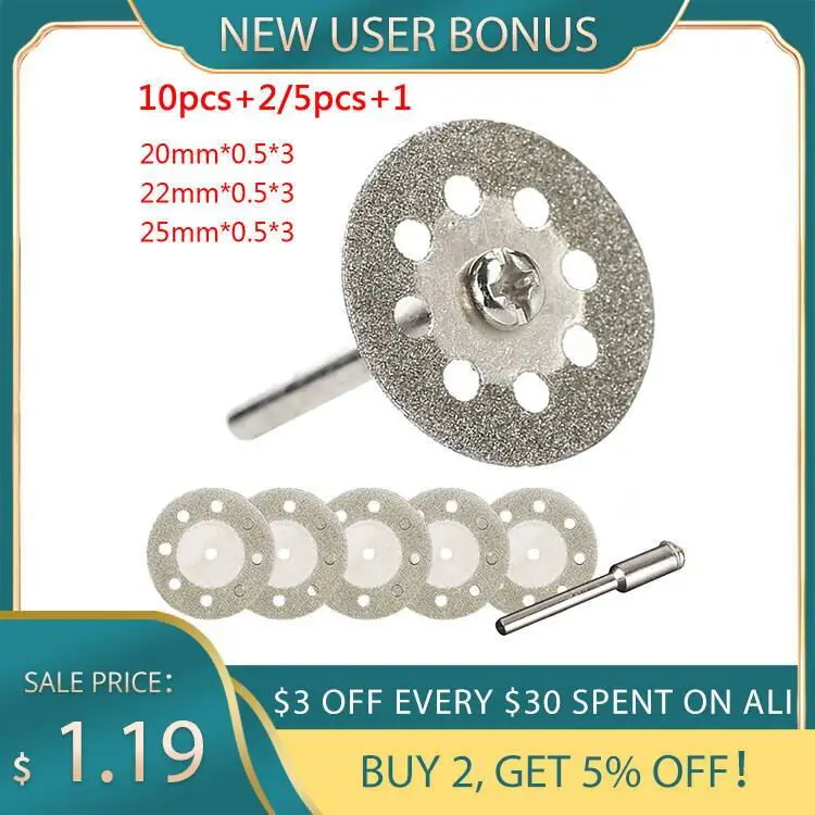 Paquete De 36 Discos De Corte De Diamante – Para Dremel Y Rotativas | Diámetros 16/20/25 Mm, Compatibles Con Herramientas Rotativas