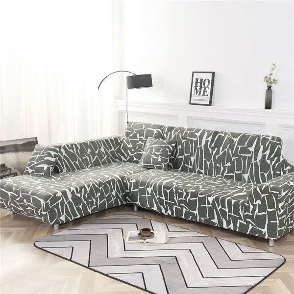 Геометрический эластичный чехол для дивана для гостиной, растягивающийся чехол для дивана, чехлы для дивана в форме L, секционный угловой шезлонг, диван - Цвет: Color 3