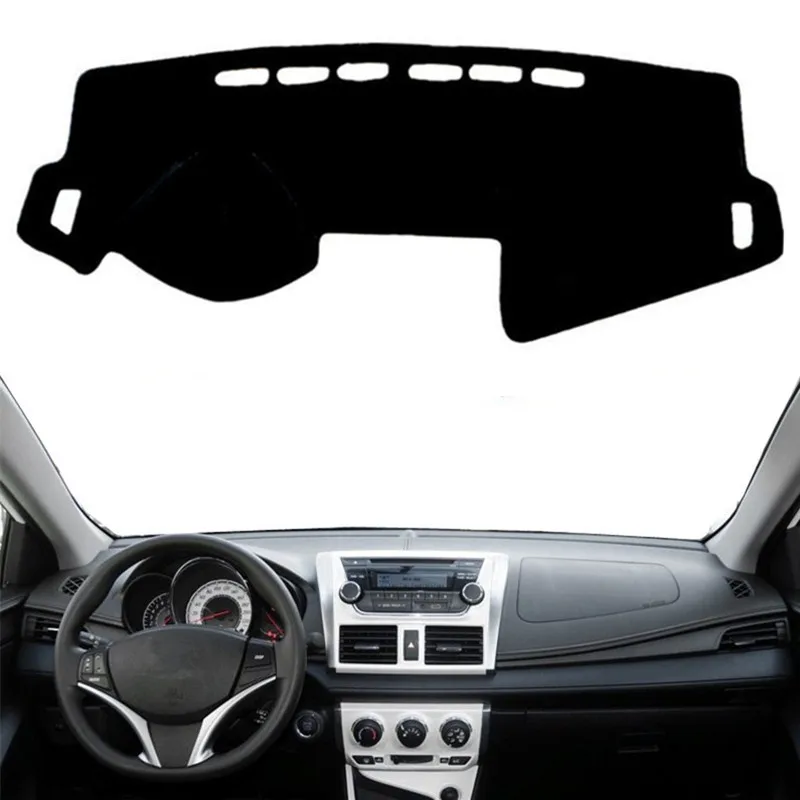 

Car Dash Mat Dashboard Cover Pad Sun Shade Dashmat Instrument Carpet Protector For Toyota YARIS L 2014 2015 2016 2017 Vios XP150