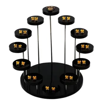 

3/12 Tray Round Acrylic Jewelry Display Racks Ring Earring Display Stand Rack Jewelry Stoarge Racks Jewelry Organizer Holder NEW