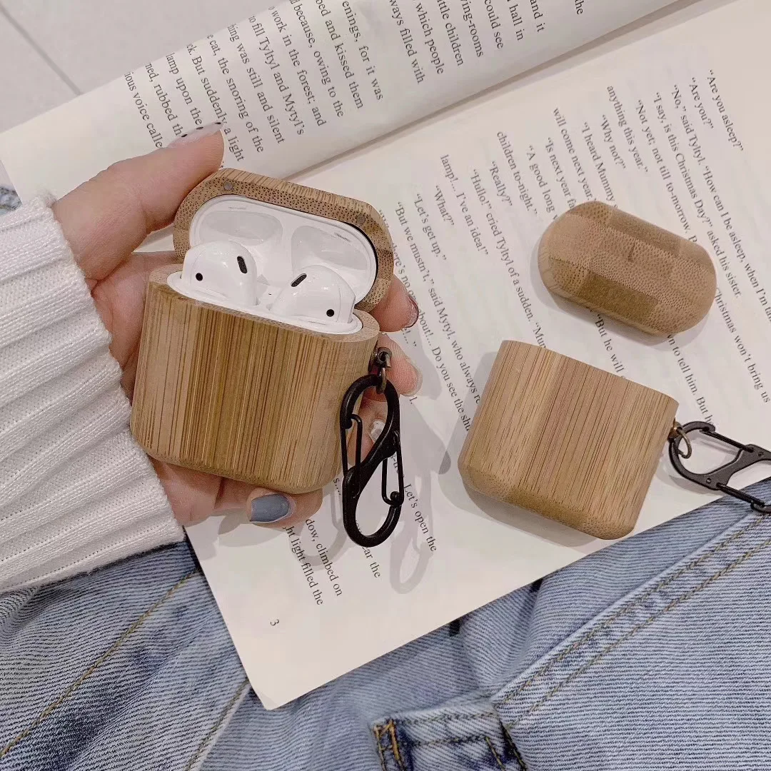 Для AirPods наушники из бамбука чехол деревянные наушники Earpods чехол для AirPod беспроводной Bluetooth чехол дропшиппинг