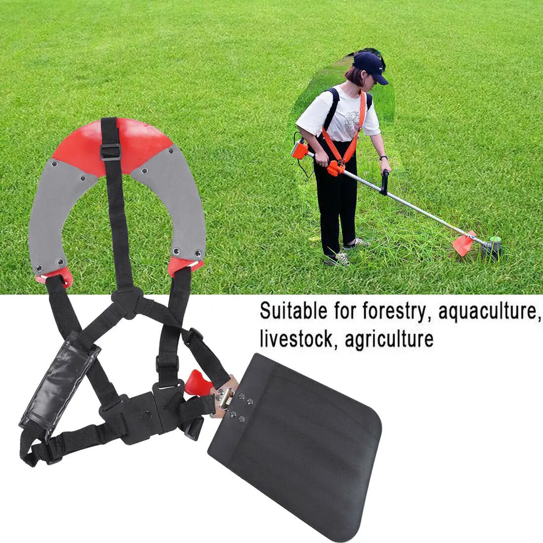 Deluxe Padded Strimmer Brushcutter Double Harness Universal Double Shoulder UK 
