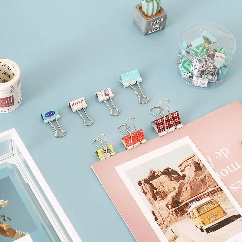 TUTU Colorful Long Tail Ticket Printing Office Dovetail Clip Size Students Stationery Clip Dovetail Clamps H0598