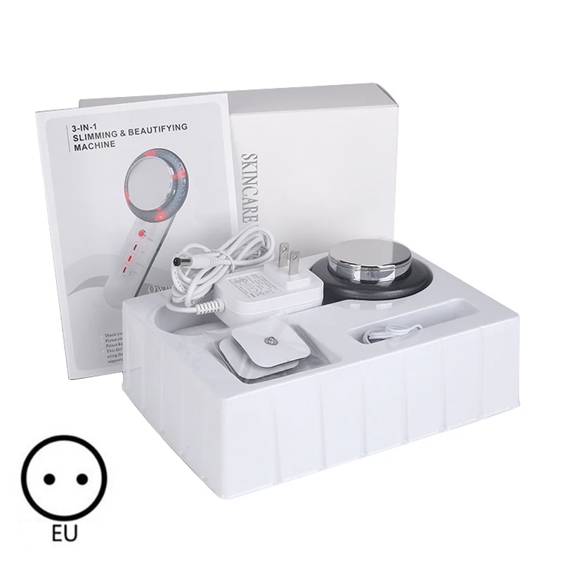 WITH BOX Звуковой Массажер для сжигания жира инфракрасное устройство для подтяжки кожи EMS ультразвуковая машина для похудения Антицеллюлитный терапевтический инструмент - Color: WITH BOX