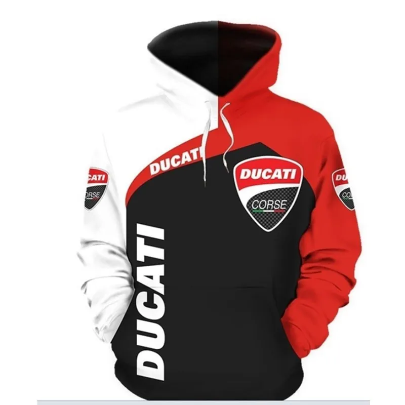Толстовки DUCATI С 3D принтом брендовая уличная одежда для мотоциклов и автомобилей