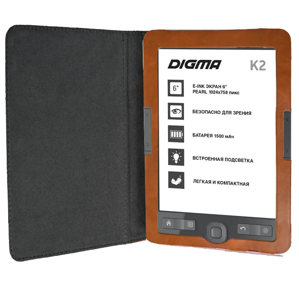 Nova Chegada Digma k1 Ereader Livro Case e Digma k2 Ebook Flip Folio Capa para k1 k2 Pele