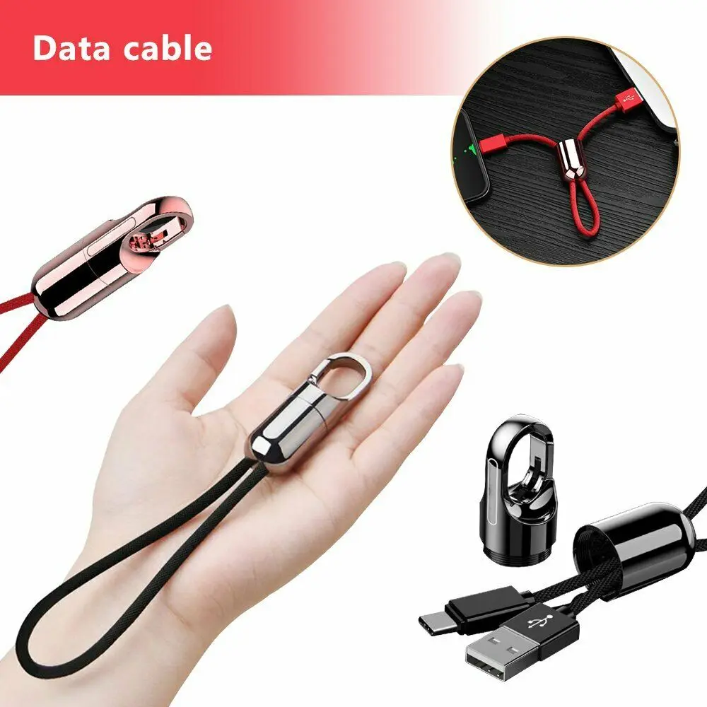 

The Most Stylish USB Cable Portable Key Chain Data Cable for USB C Type C Android Quick Charging Cable Newest Phone Cables