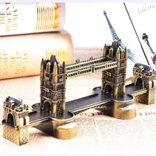 Ермакова Лондонский Тауэрский мост Статуэтка Ретро металлическая Строительная модель Лондонский статуэтка в виде моста декоративная железная Рукоделие украшение