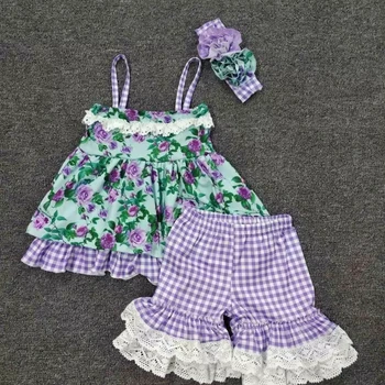 

Baby Girl Summer Girl Outfi Short Sleeves t Baby T-shirt Shorts Casual Clothes Girls Clothing Girl Summer Clothes