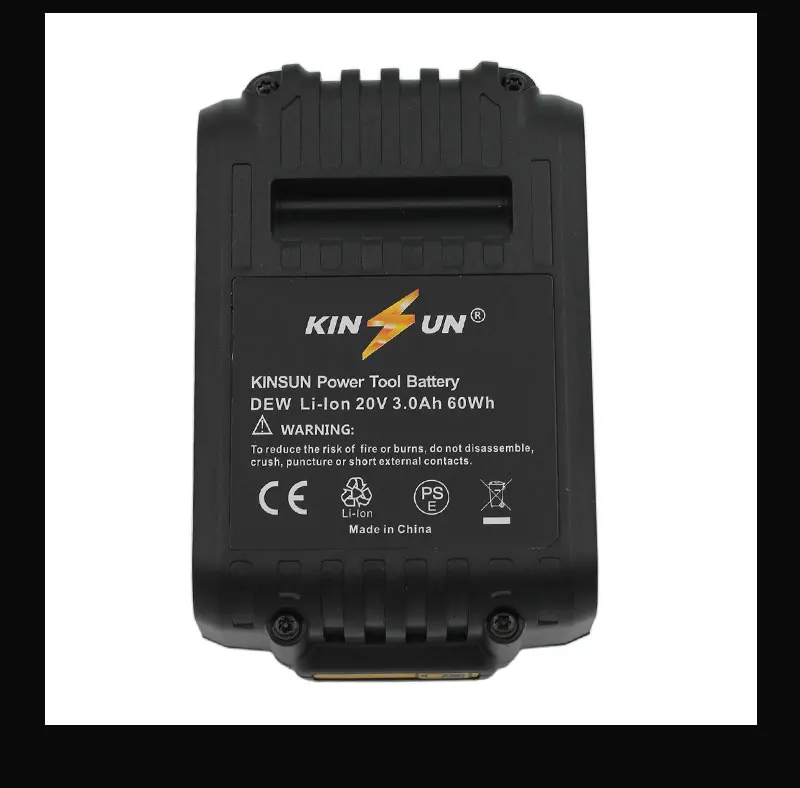 KINSUN Замена Мощность инструмент Батарея 20V 3.0Ah литий-ионный аккумулятор для Аккумуляторная дрель DEWALT N123283 N123282 DCB201 DCB200 DCB181-XJ DCB181