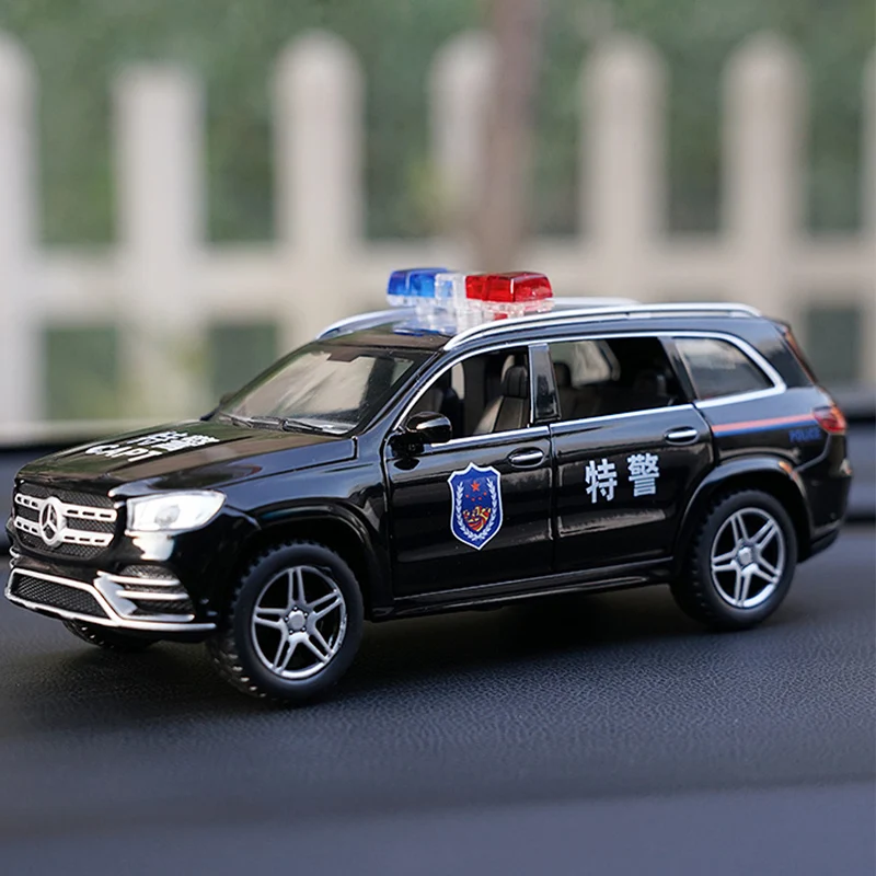 Модель автомобиля из сплава Benz GLS 1/32 полицейский детский игрушечный автомобиль