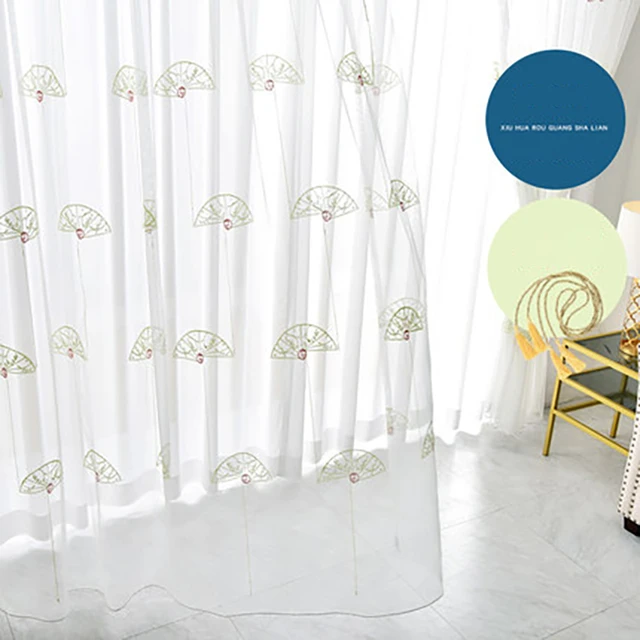 Cortinas de tul blancas Para sala de estar, Cortinas de gasa con gancho  minimalista y moderno, Para salón - AliExpress