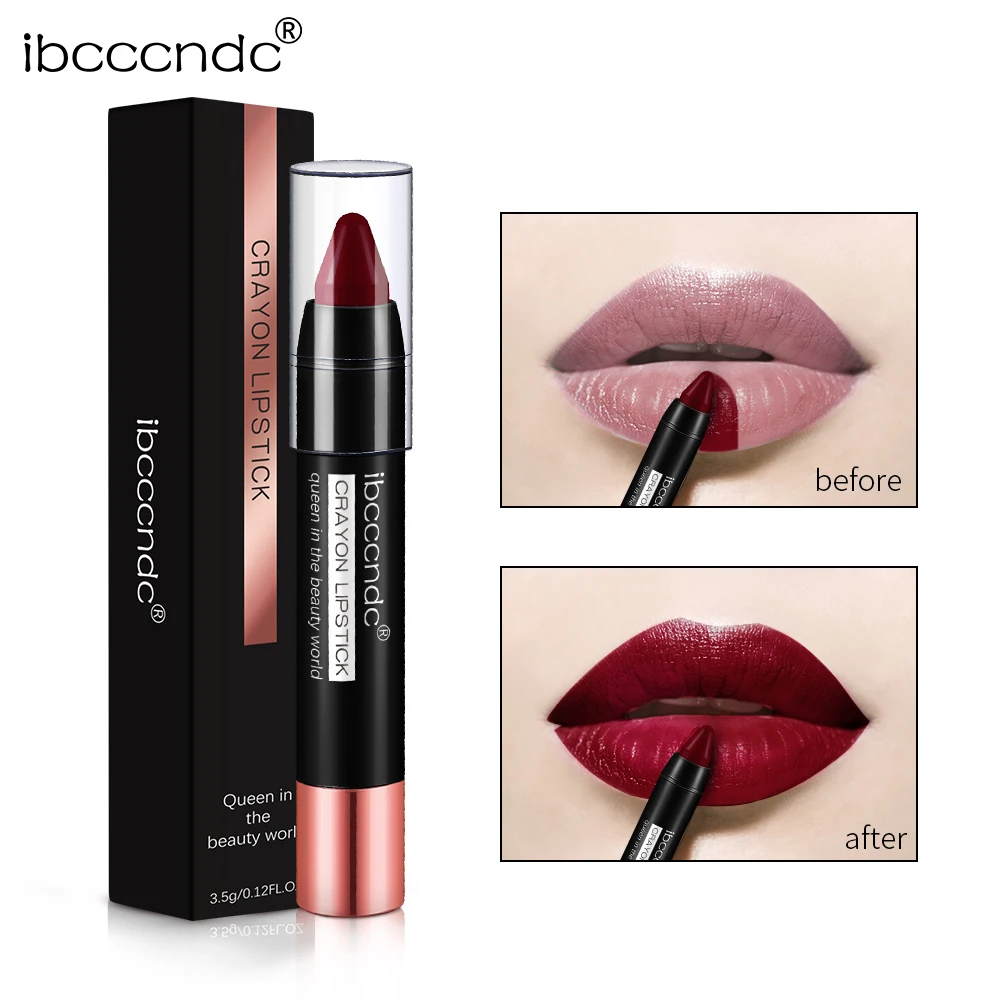 Brand Crayon Design Matte Lipstick Long Lasting Nude Lip Stick Waterproof Easy to Wear Matt Lips Batom Makeup 12 Colors Brand Crayon Design Matte Lipstick Long Lasting Nude Lip Stick Waterproof Easy to Wear Matt Lips Batom Makeup 12 Colors