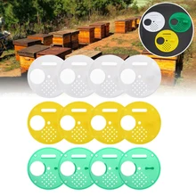 12 шт. 3 цвета белый зеленый желтый пчеловод улей коробка входные ворота двери диск оборудование для пчеловодства инструменты