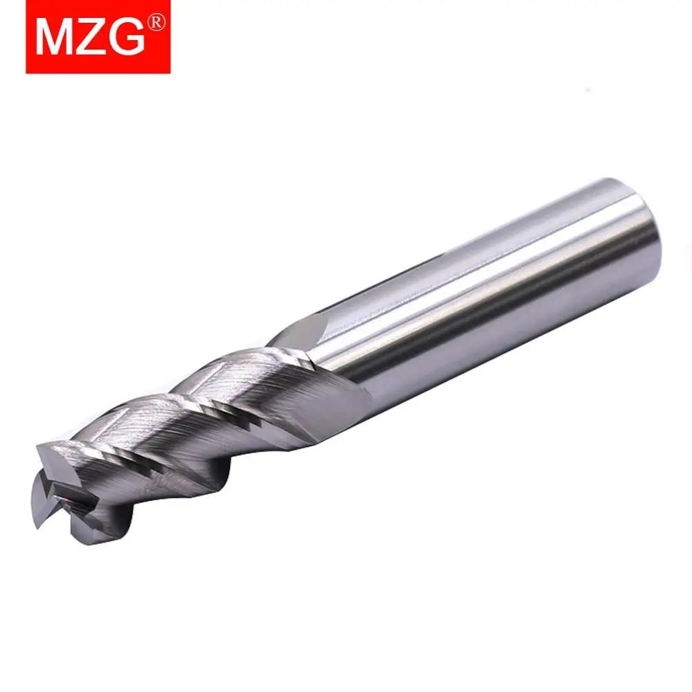 MZG 1 шт. 3 Флейта 4 флейты резки 100L HRC55 фрезерный станок с ЧПУ Вольфрам Сталь спиральные метчики для станка Бит
