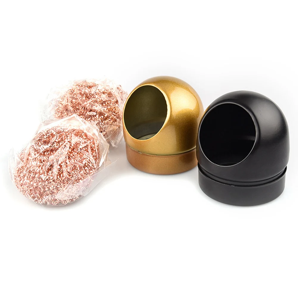 Soldering Solder Iron Tip Dross Cleaner for Electric Iron Wire Ball Welding Desoldering Cleaning Steel Ball with Stand Tool Set