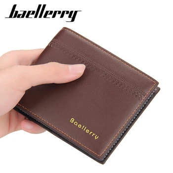 

Baellerry Wallet men short purse Korean version multi-card wallet Black Brown Money Bag High Quality 2021