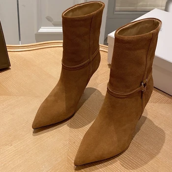 

Woman Martin boots 100% Leather Ankle Boots Lace Up Shoes Woman Short Winter Warm Boots Platform Heel Footwear