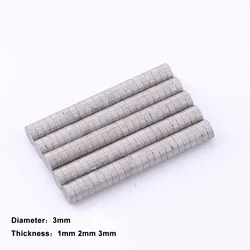 20/50/100pcs Dia 3mm SmCo Magnet High Temperature Resistant 350℃ Super Strong Magnet Thickness 1mm 2mm 3mm