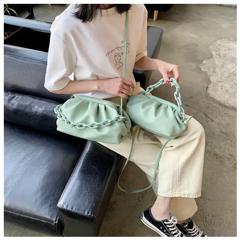 2022 Retro Women Dumplings Messenger Bag Designer Chain New Fashion Cloud Female Crossbody Shoulder Bag Tide Handbag Clutch Bag