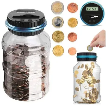 

Piggy Bank Counter Electronic Digital Lcd Counting Coin ABS Money Saving Box For USD EURO GBP Money Deposit Piggy Bank Counter