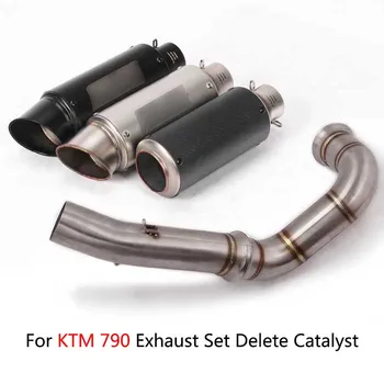 

Exhaust System for KTM 790 Duke Motorcycle Exhaust Pipe 2 Mid Pipe Slip On No DB Killer Escape Delete Original Catalyst