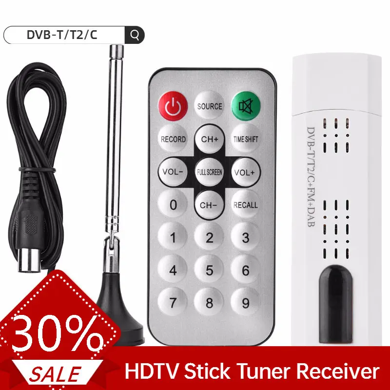 Цифровой приемник спутникового сигнала DVB t2 USB тюнер с антенной дистанционный HD TV