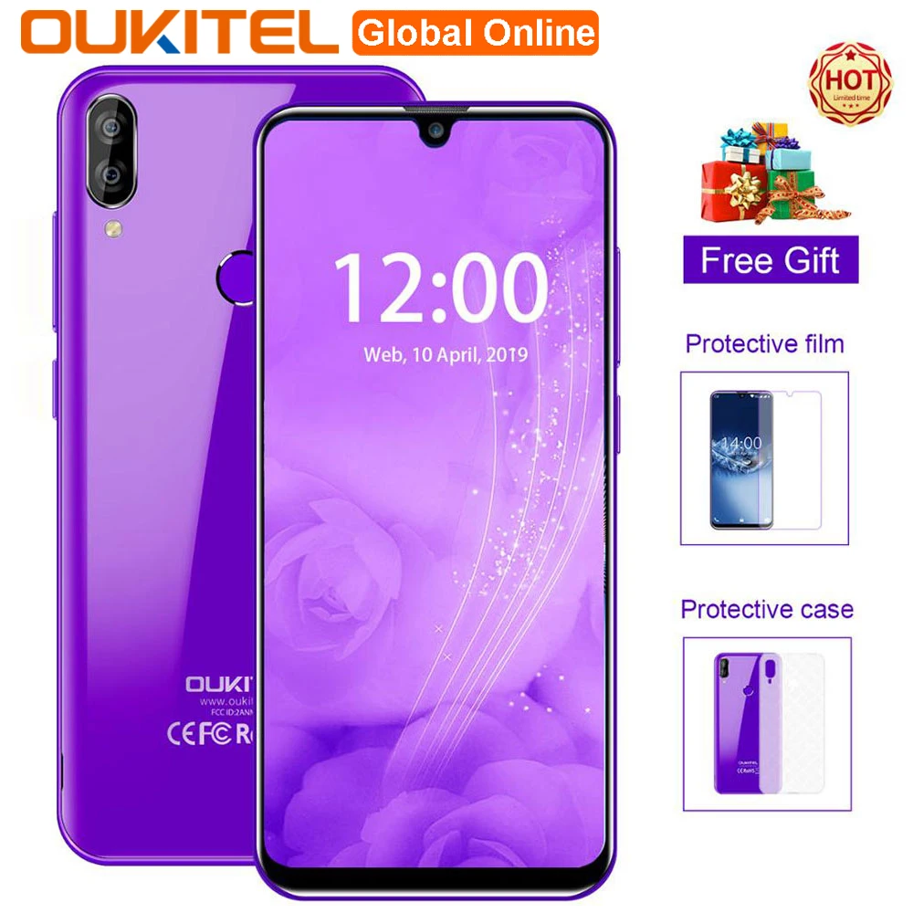 OUKITEL C16 смартфон с четырёхъядерным процессором Android 9 0 ОЗУ 2 Гб ПЗУ 16 ГБ 2600