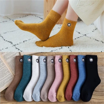 

Cotton Funny Socks Cartoon Embroidered Women Socks Christmas Gifts for Women New In Autumn and Winter Size 35-39