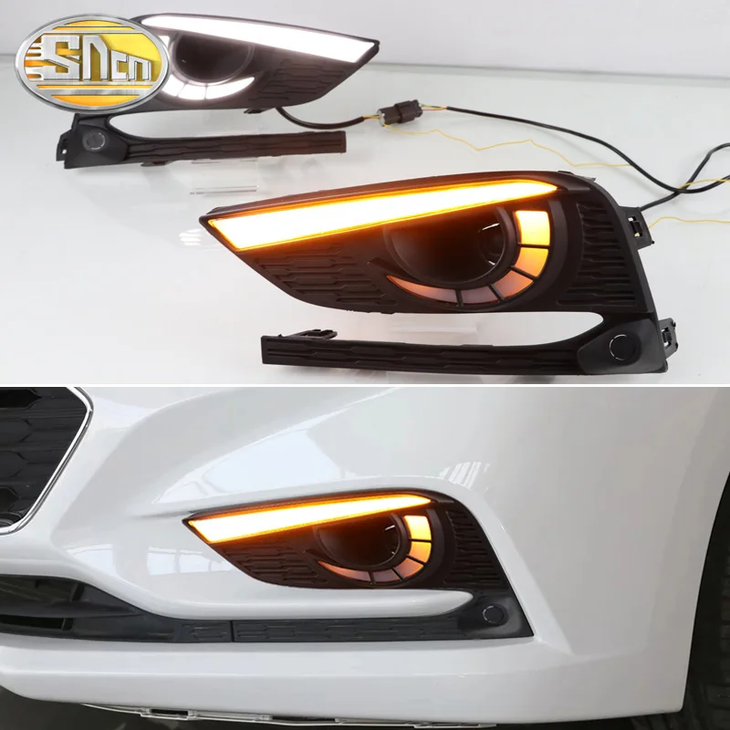 2 шт. Светодиодный дневной светильник для Chevrolet Cruze 2016 2017 2018 динамический желтый
