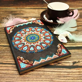 

HeeBenor Diamond Notebook A5 64 Pages Diary Book New comming Style Mandala Pattern School Notebook Christmas For Home Decor NB06