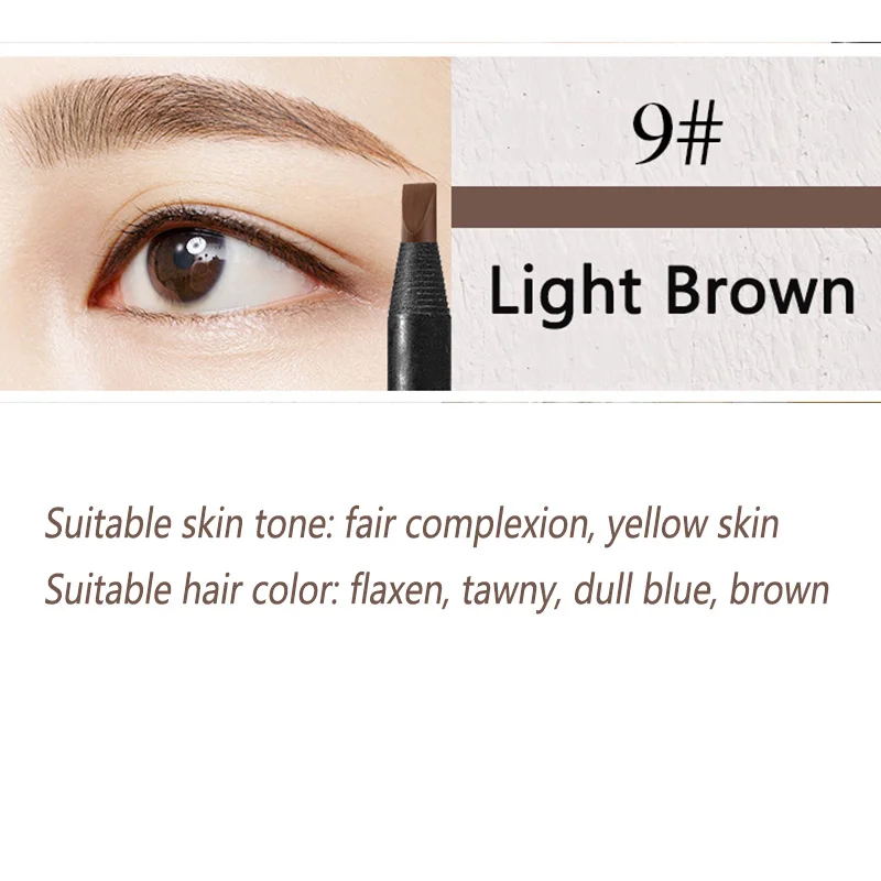 Light Brown 5 шт. карандаш для бровей, косметический карандаш для теней для век, натуральный стойкий тату, брови, водостойкий макияж для бровей, набор для красоты - Цвет: Light Brown