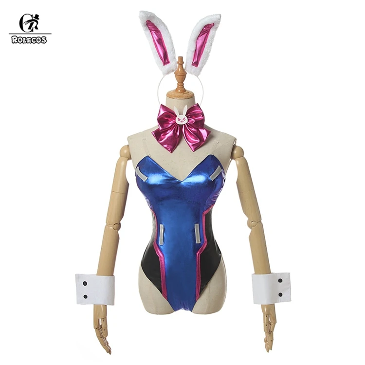 Rolecos Dva Cosplay Women Sexy Costume Song Hana Bunny Girl Cotume Game Ow Jumpsuit Romper Over Watch -Zentai shop online