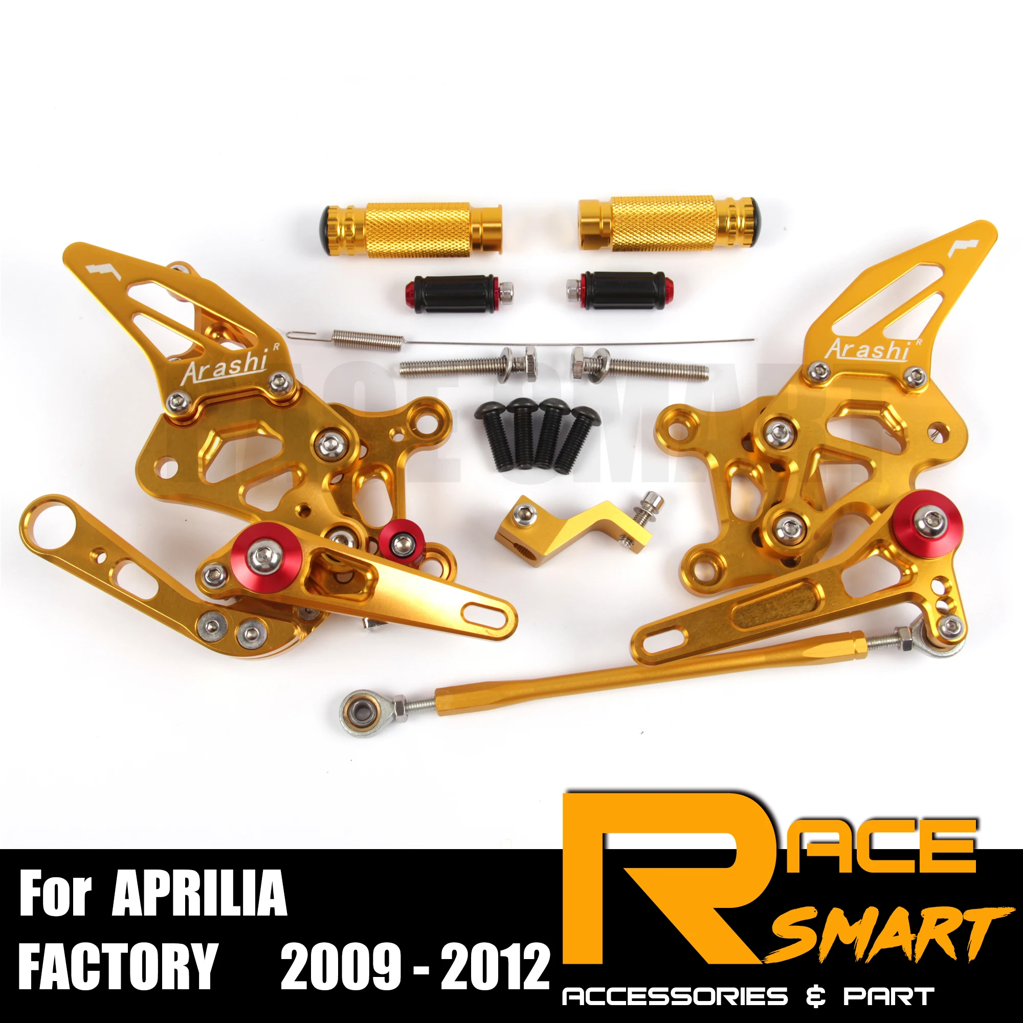 Регулируемые задние наборы подножка подножки для APRILIA Заводская 2009-2012 Peg педаль аксессуары для мотоциклов CNC Rearset 2009 2010 2011