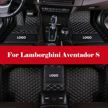 

Leather Floor Mat All Weather Full Set Trimmable Heavy Duty Interior Car Carpet Floor Mat For Lamborghini Aventador S