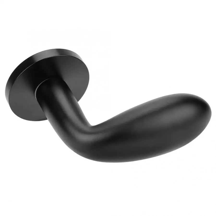 

Black Door Solid Handle Lock Simple Style Space Aluminium Lock for Indoor Wooden Door 3.5-4.5cm Deurklink