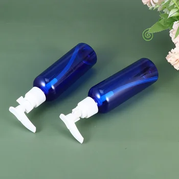 

10 Pcs 100ml Plastic Empty Bottles Empty Shampoo Pump Bottles Lotion Dispenser for Travel Outdoor Camping Business Trip (Blue)