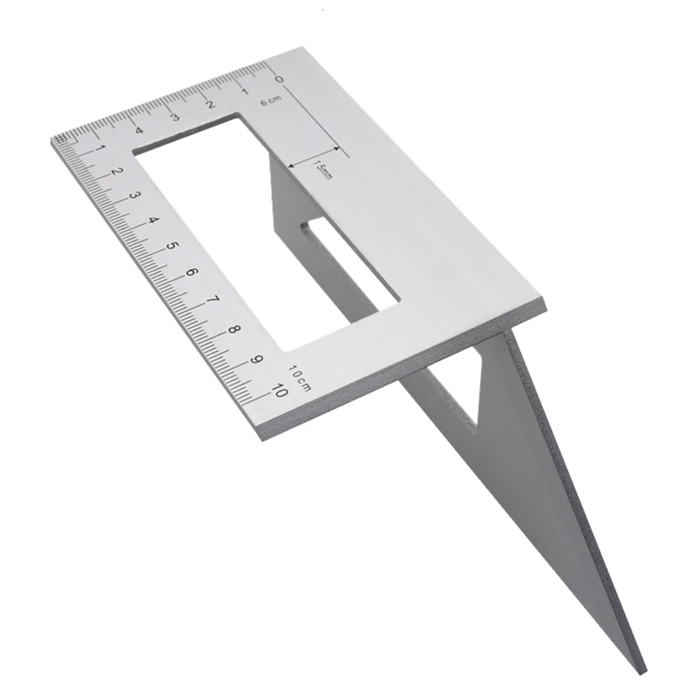 Aluminum Alloy Woodworking Multifunctional Square 45 Degrees 90 Degrees Gauge Angle Protractor Layout Miter Triangle Rafter B4