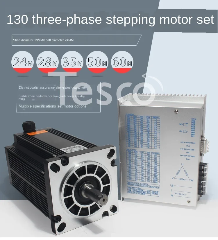 

130 stepper motor set 130BYG350D torque 50N.M drive 3ND2283 10A package