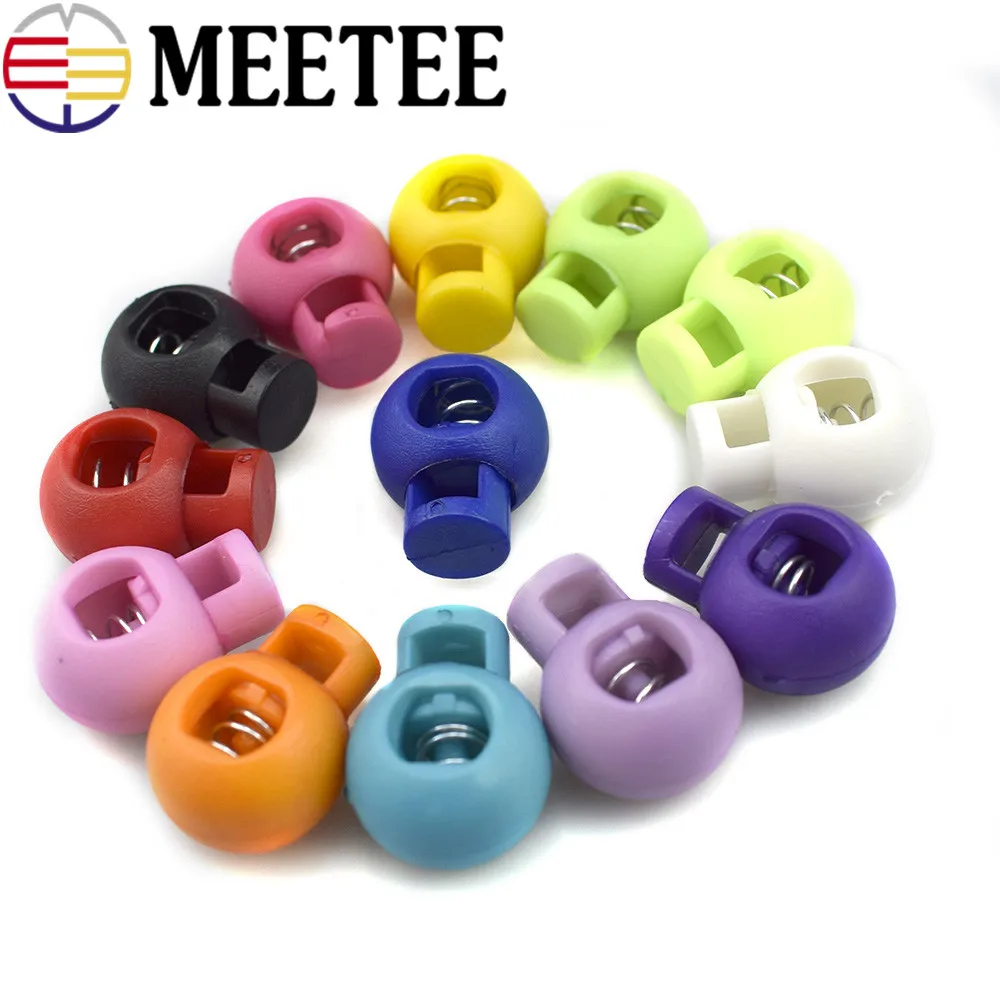 

20pcs Meetee Ball Cord Lock End Stops Round Toggle Clip Stopper for Sport Cloth Sportwear Boots Lace Accessories F5-2