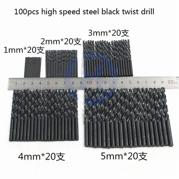 

100Pcs/set Steel Drill Bit HSS Mini Drill Twist Drill Bits SetWoodworking Hole Drilling Machine M35 Cobalt Twist Drill 1-5mm BLK